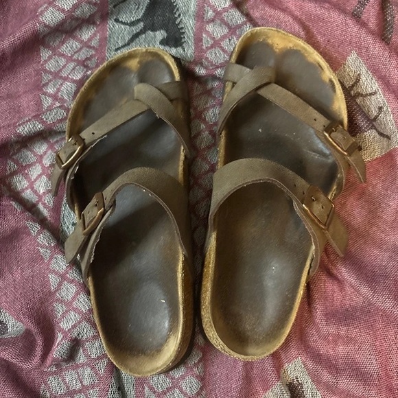 Other - Brown Men's Double-Strap Buckle Sandals
